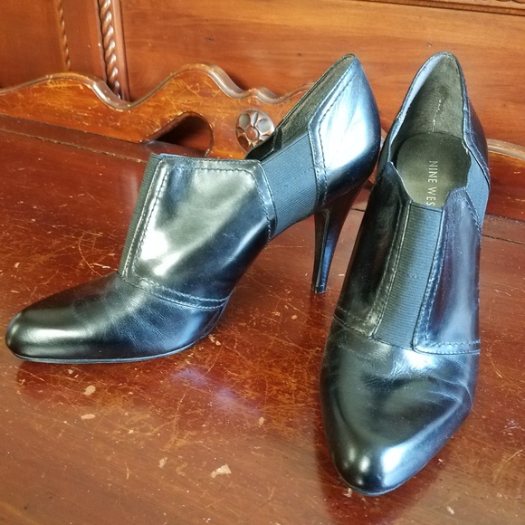 Nine West Shoes - Nine West Black Leather Booties - 8.5 M
